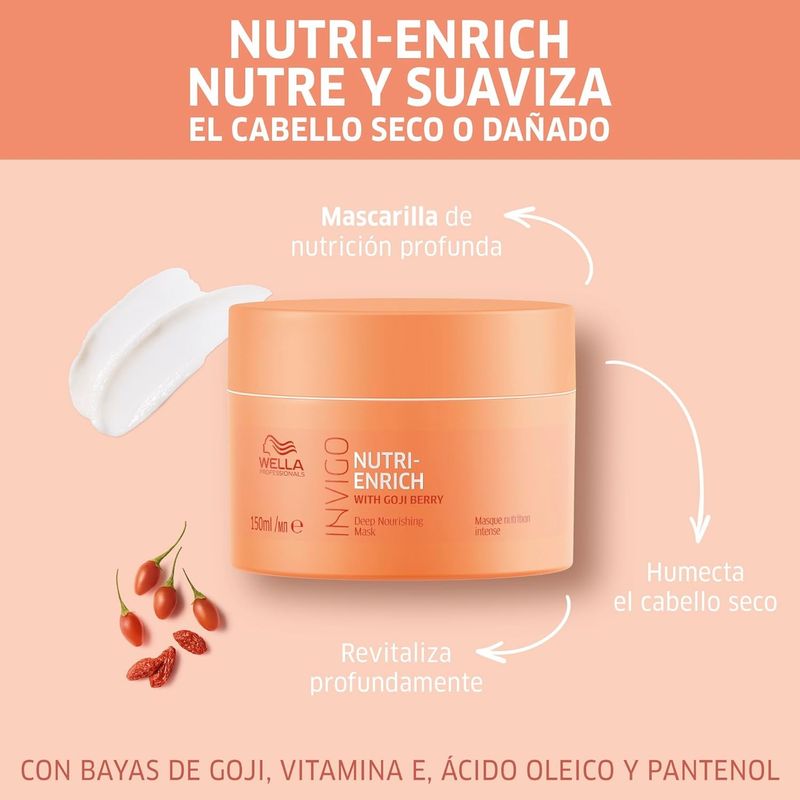 Shampoo-250ml---Acondicionador---Mascarilla-Wella-Invigo-Nutri-Enrich