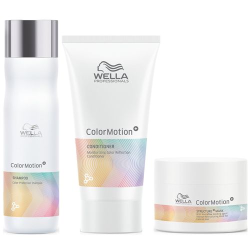 Shampoo Cabello Teñido + Acondicionador +Mascarilla Wella Color Motion