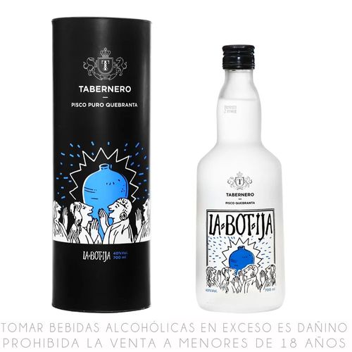 botija pisco quebranta tabernero tubo 700ml (oferta)