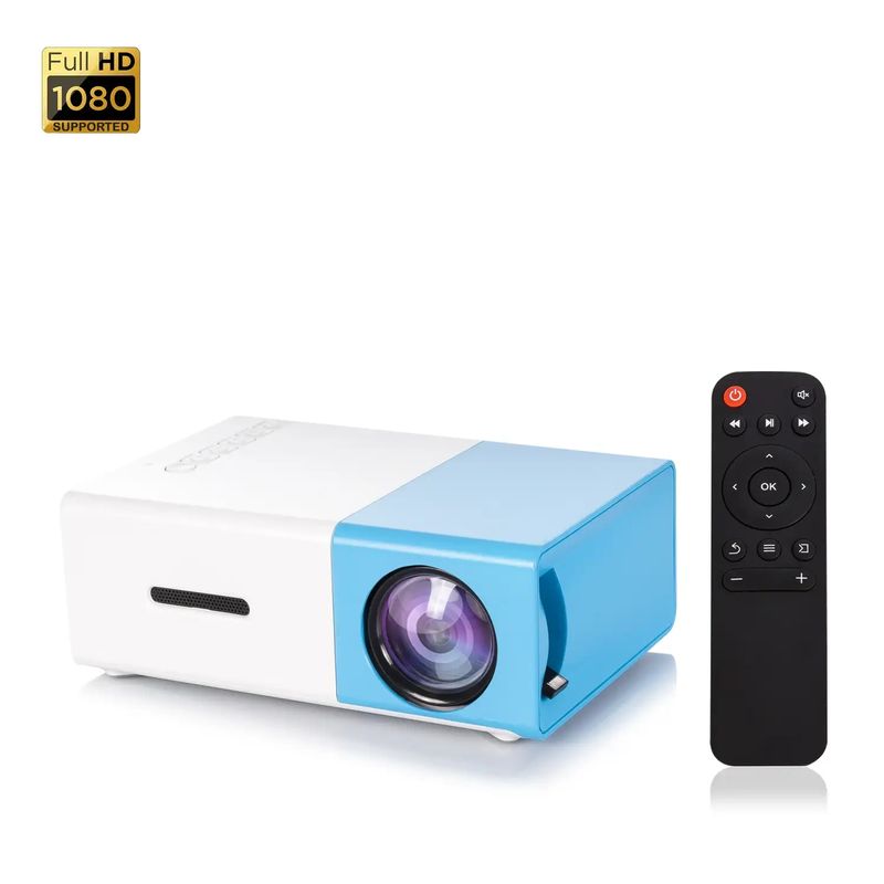 Proyector-Portatil-Multimedia-LED-1080P-Con-Control-Remoto-y-HDMI---Azul