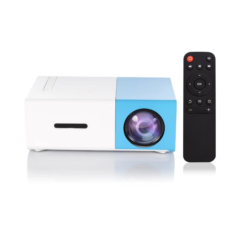 Proyector-Portatil-Multimedia-LED-1080P-Con-Control-Remoto-y-HDMI---Azul