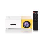 Proyector-Portatil-Multimedia-LED-1080P-Con-Control-Remoto-y-HDMI---Amarillo