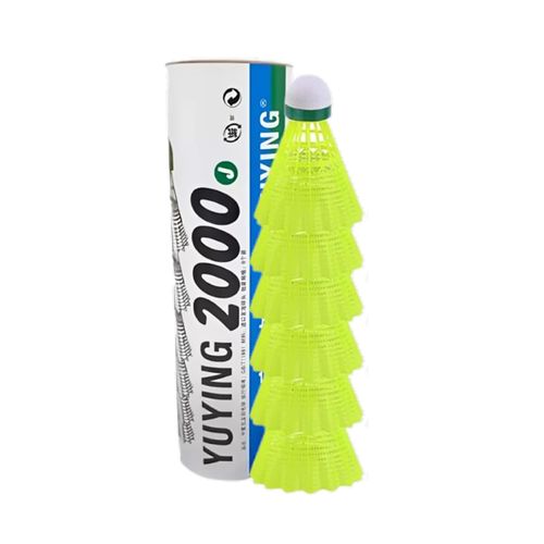 PLUMILLAS PARA BÁDMINTON DE PVC YUYING 2000 - 6 UDS AMARILLO