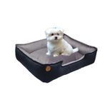 Cama-para-Mascota-Talla-M-60x50cm-Desmontable-Perro-Gato-Antialergica-|-Negro-con-plomo