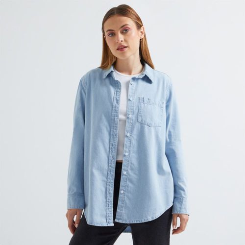 Blusa Amc Mujer Manga Larga Chambray