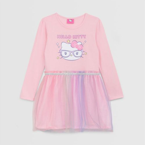 Vestido Para Niña Hello Kitty Print Tul