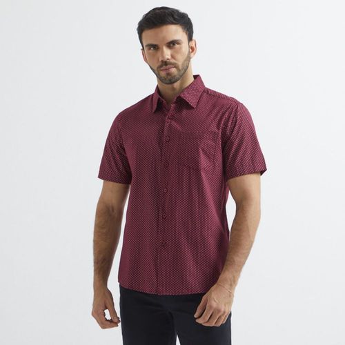 Camisa Malabar Manga Corta Miniprint Hombre