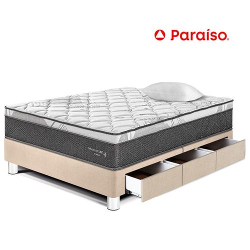 Cama Pocket Star con Cajones 1.5 Plazas Champagne