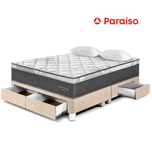 Cama Pocket Star con Cajones Queen Champagne