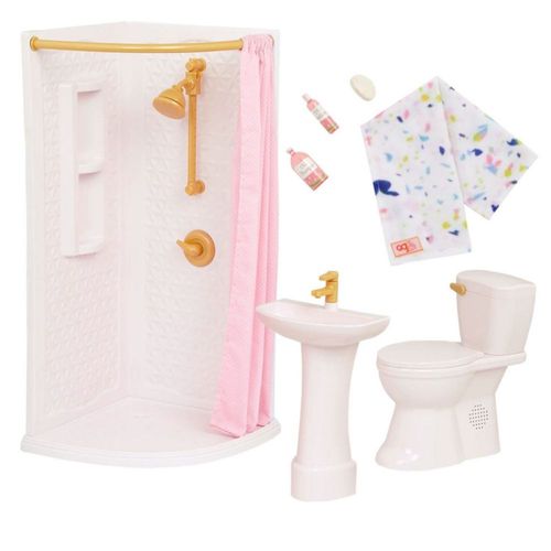 Set De Baño Our Generation Para Muñeca 7 Piezas