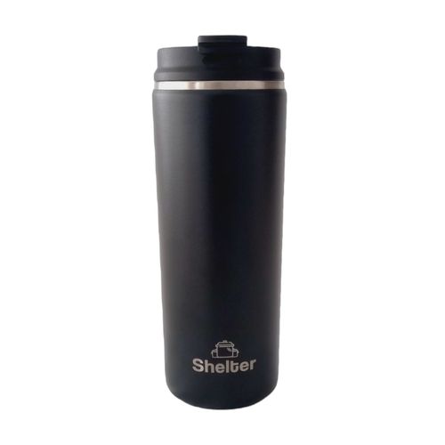 Shelter Coffee Mug Black 470ml 16oz de Acero Inoxidable