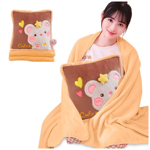 Almohada con Manta Kawaii 2 en 1 Diseño Ratón P63