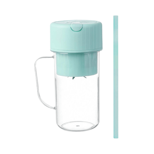 Vaso Licuadora Portátil con Asa y Sorbete Celeste 500 ml