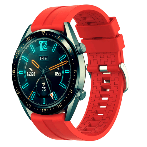 CORREA DE 22MM DE SILICONA PARA HUAWEI GT2 46MM ROJO