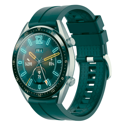 CORREA DE 22MM DE SILICONA PARA HUAWEI GT2 E VERDE