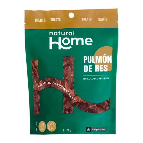 Snack para Perros NATURAL HOME Todas las Etapas y Razas Pulmón Res Bolsa 70g