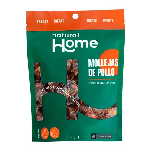 Snack para Perros NATURAL HOME Todas las Etapas y Razas Molleja Pollo Bolsa 70g