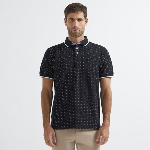 Polo Madison Print Cuello Borde Hombre