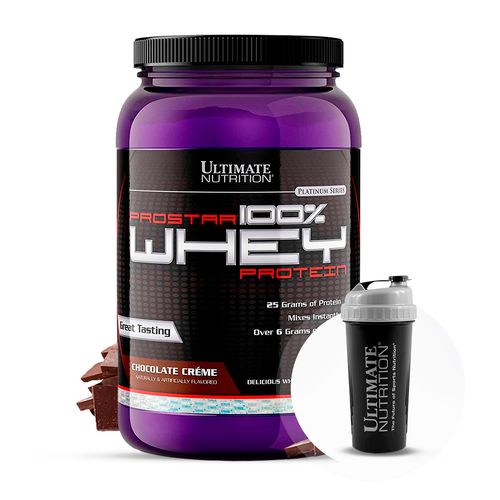 PROTEINA WHEY PROSTAR 2LB CHOCOLATE + SHAKER GRATIS - ULTIMATE NUTRITION