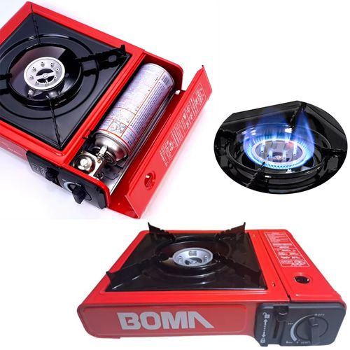 cocina a gas portatil 1 hornilla 2 en 1 picnic camping BOMA