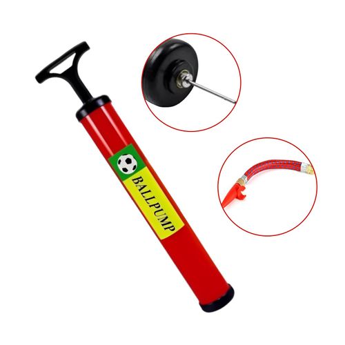 INFLADOR BOMBA DE MANO 28CM BALLPUMP ROJO