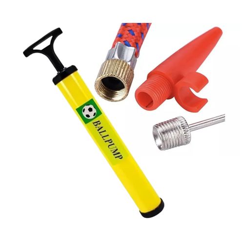 INFLADOR BOMBA DE MANO 28CM BALLPUMP AMARILLO