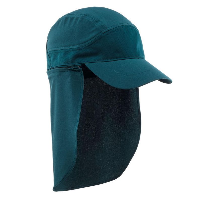 GORRA-ANTI-UV-DE-SENDERISMO-NIÑOS-MH500-AZUL-PETROLEO