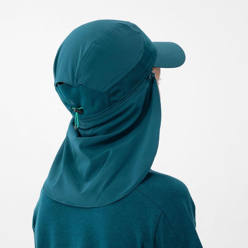 GORRA-ANTI-UV-DE-SENDERISMO-NIÑOS-MH500-AZUL-PETROLEO