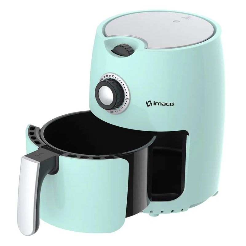 Combo-Freidora-de-Aire-2L-AF2100-Turquesa---Cafetera-de-6-8-Tazas-Blanca-Imaco