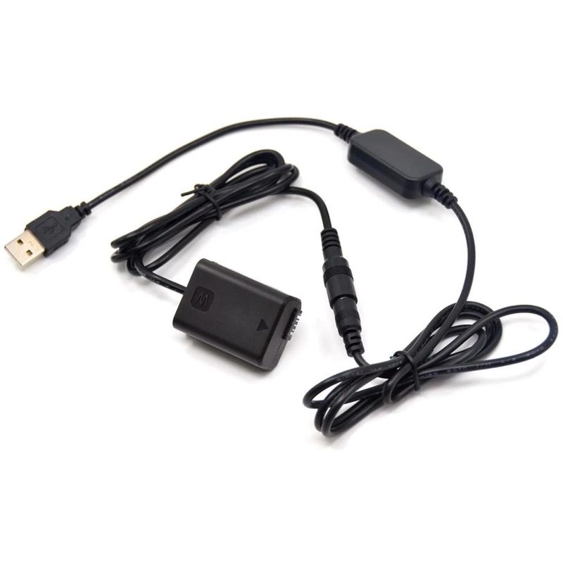 Adaptador-de-corriente-USB-o-Bateria-hueca-NP-FW50