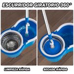 Trapeador-con-Escurridor-Giratorio-Automatico-2-Mopas-Aleatorio-88-Y-Colgador-de-Regalo