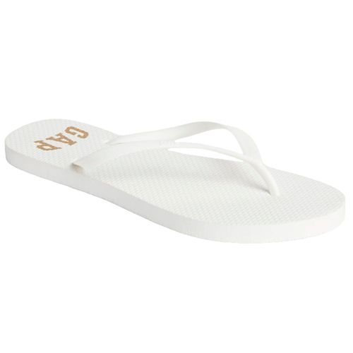 Sandalias Gap flip flop Color Blanco/dorado Talla 7- Sanllo