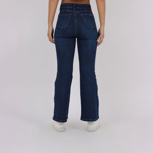 Jean Kayra Poblet Mujer Flare Push Up A  AZUL