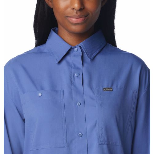 BLUSA PARA MUJER MANGA LARGA SILVER RIDGE™ UTILITY AZUL COLUMBIA