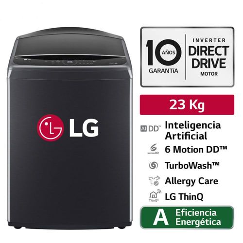 Lavadora LG WT23PBVS6 23Kg Negro metálico