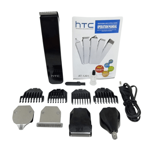 MAQUINA CORTA PELO, BARBERA HTC RECARGABLE 5 EN 1 AT-1201