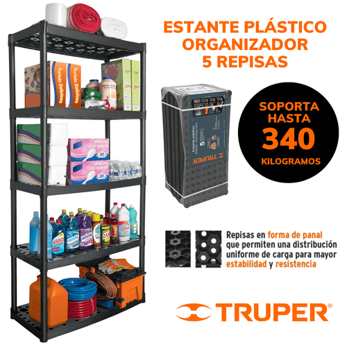 Estante Plastico Uso Rudo 5 Repisas Truper