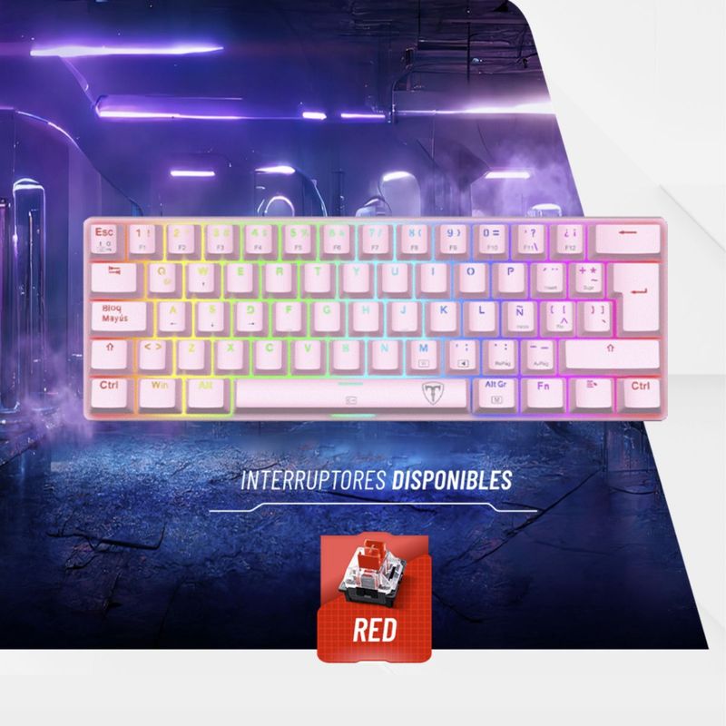 T-Dagger---Teclado-Arena-TGK321P-RGB-Switch-Red-Español---Pink