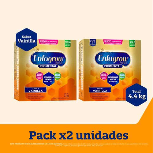 Enfagrow Premium Sabor Vainilla 2.2 Kg x 2 Unidades - 4.4 Kg