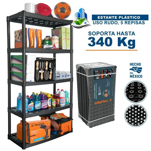 Estante Plastico estante organizador 5 repisas Truper