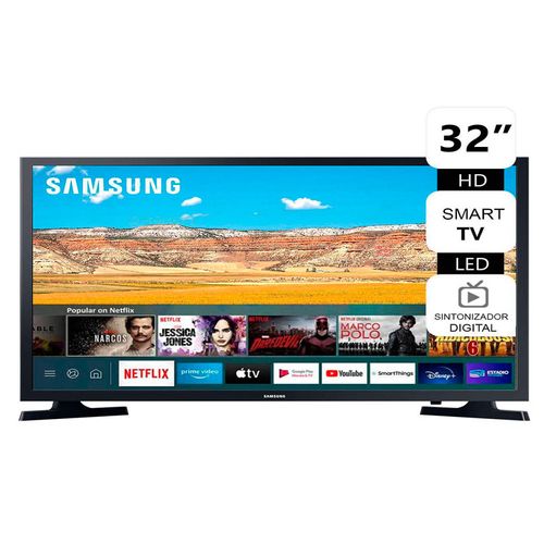 Televisor Samsung 32" LED Smart HD UN32T4202 Negro