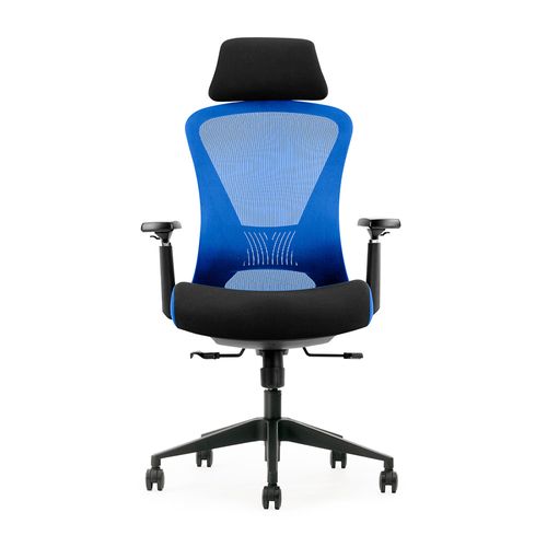 Silla Gamer Ergonómica Evox K2-BH-12 con Soporte Lumbar Ajustable - Azul