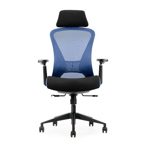 Silla Gamer Ergonómica Evox K2-BH-12 con Soporte Lumbar Ajustable - Azul Claro