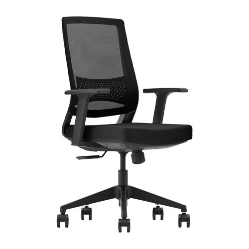 Silla de Oficina Ergonómica Evox GK3-BM-01 con Soporte Lumbar Ajustable - Negro