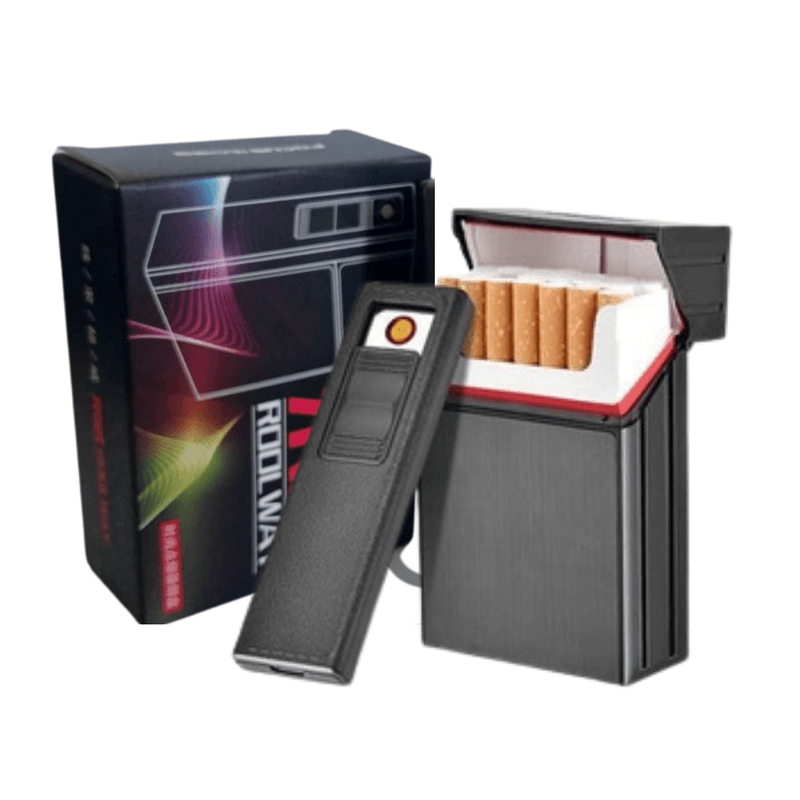 Cigarrera---Encendedor-Portatil-Recargable-Diseño-Elegante