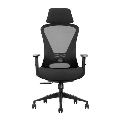 Silla de Oficina Ergonómica Evox GK2-BH-12 con Soporte Lumbar Ajustable - Negro