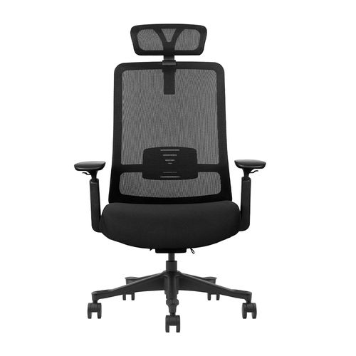 Silla de Oficina Ergonómica Evox V1-BH-02 con Soporte Lumbar Ajustable - Negro