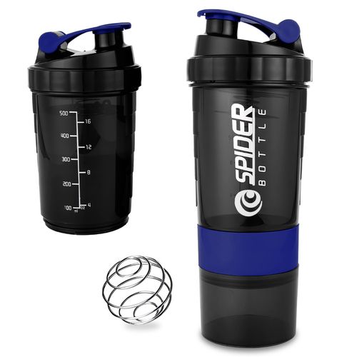 Shaker Tomatodo Deportivo 500ml 3 Cuerpos Azul MR0