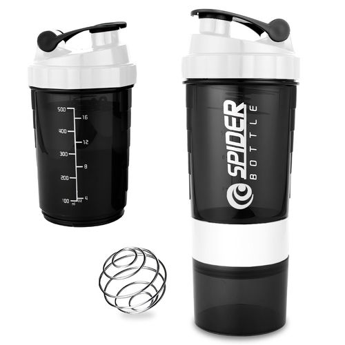 Shaker Tomatodo Deportivo 500ml 3 Cuerpos Blanco MR0