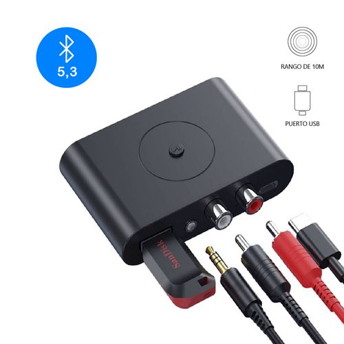 Transmisor y Receptor Bluetooth 5,3 Adaptador de Audio Inalámbrico